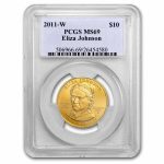 2011-W 1/2 oz Proof Gold Eliza Johnson PR-69 PCGS