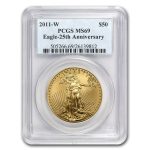 2011-W 1 oz Burnished Gold Eagle MS-69 PCGS