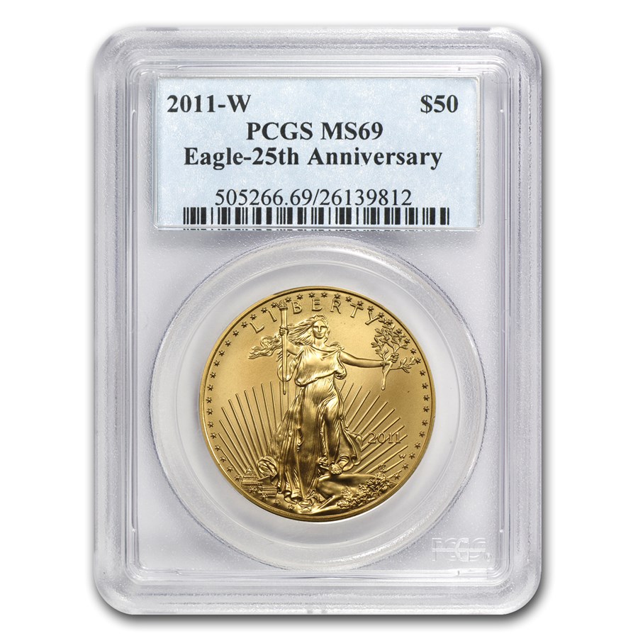 2011-W 1 oz Burnished Gold Eagle MS-69 PCGS