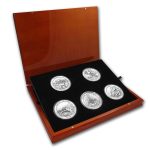 2012 5-Coin 5 oz Silver ATB Set (Elegant Display Box)