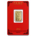 2012 5 gram Gold Bar - PAMP Suisse Year of the Dragon (In Assay)