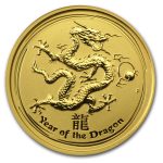 2012 Australia 1/10 oz Gold Lunar Dragon BU (Series II)