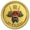 2012 Australia 1/20 oz Gold Lunar Dragon BU (SII, Green Color)
