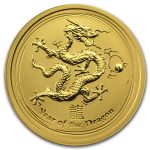 2012 Australia 1/4 oz Gold Lunar Dragon BU (Series II)