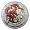 2012 Australia 1 kilo Silver Year of the Dragon BU (Colorized)