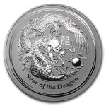2012 Australia 1 kilo Silver Year of the Dragon BU
