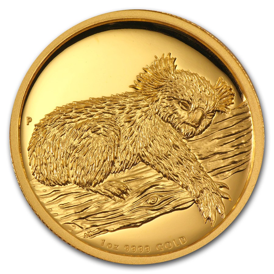 2012 Australia 1 oz Gold Koala Proof (High Relief, Box & COA)