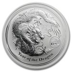 2012 Australia 1 oz Silver Year of the Dragon BU (Lion Privy)