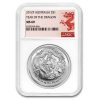 2012 Australia 1 oz Silver Year of the Dragon MS-69 NGC