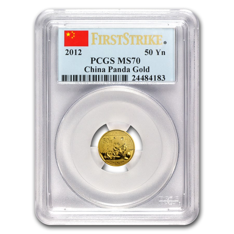 2012 China 1/10 oz Gold Panda MS-70 PCGS (FirstStrike®)