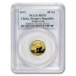 2012 China 1/10 oz Gold Panda MS-70 PCGS