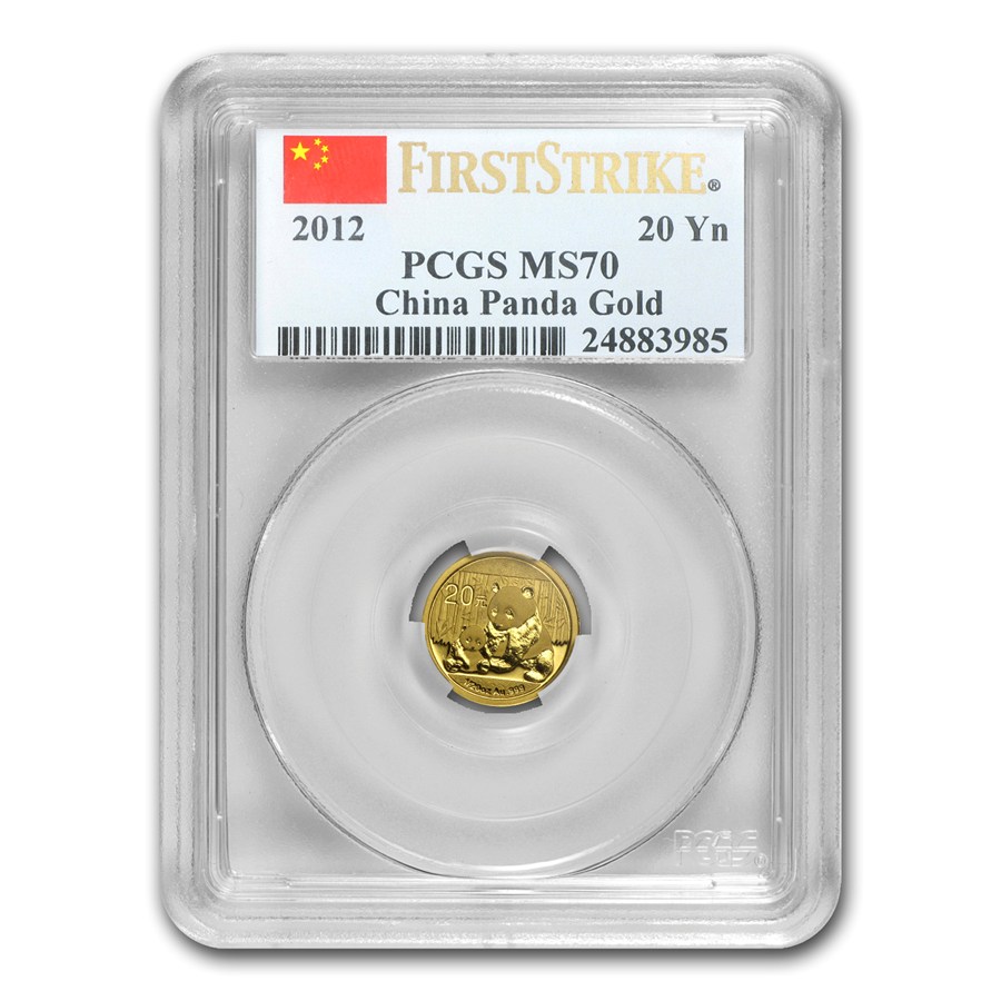 2012 China 1/20 oz Gold Panda MS-70 PCGS (FirstStrike®)