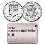 2012-D Kennedy Half Dollar 20-Coin Mint Roll BU (Mint Wrapped)