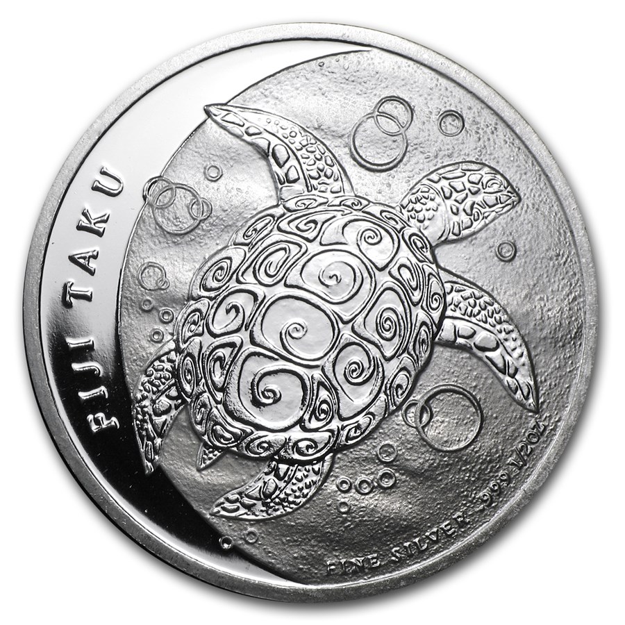 2012 Fiji 1/2 oz Silver $1 Taku BU