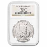 2012 Great Britain 1 oz Silver Britannia MS-70 NGC