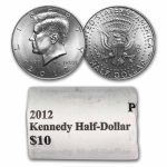 2012-P Kennedy Half Dollar 20-Coin Roll BU (Mint Wrapped)