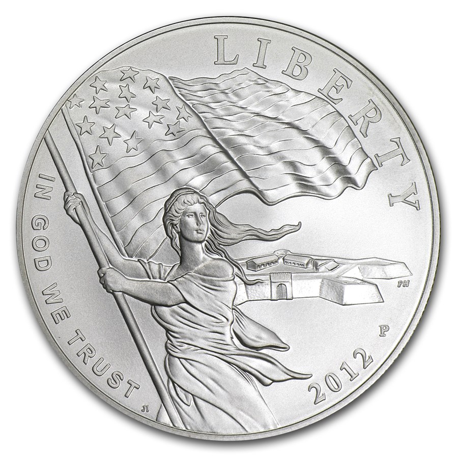 2012-P Star Spangled Banner $1 Silver Commem BU (w/Box & COA)