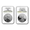 2012-S 2-Coin Proof Silver Eagle Set PF-70 NGC (75th Anniv)