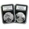2012-S 2-Coin Proof Silver Eagle Set PF-70 NGC (FR, 25th Anniv)