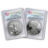 2012-S 2-Coin Silver Eagle Set PR-70 PCGS (FS, 75th Anniv)
