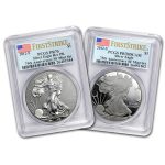 2012-S 2-Coin Silver Eagle Set PR-70 PCGS (FS, 75th Anniv)