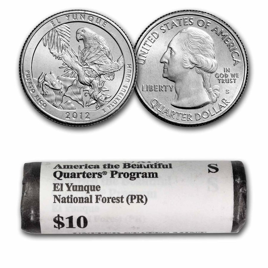 2012-S ATB Quarter El Yunque National Forest 40-Coin Proof Roll