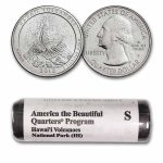 2012-S ATB Quarter Hawaii Volcanoes National 40-Coin Roll Proof