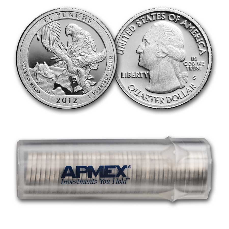 2012-S Quarter ATB El Yunque 40-Coin Proof Roll (Silver)