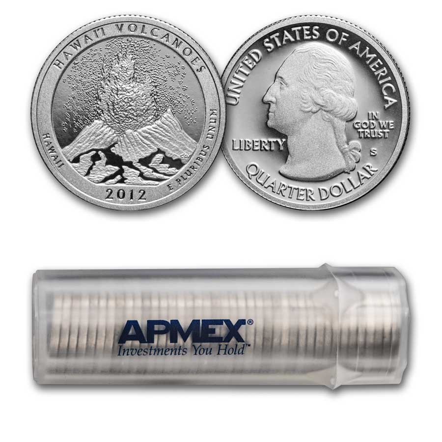 2012-S Quarter Hawai'i Volcano 40-Coin Proof Roll (Silver)
