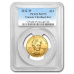2012-W 1/2 oz Gold Frances Cleveland 2nd Term MS-70 PCGS