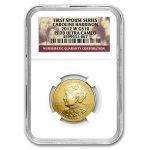 2012-W 1/2 oz Proof Gold Caroline Harrison PF-70 NGC