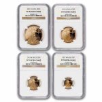 2012-W 4-Coin Proof American Gold Eagle Set PF-70 NGC