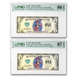 2013 $1.00 (D) Captain Hook CU-66/67 EPQ PMG (DIS#164) 2 consec.