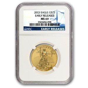 2013 1/2 oz American Gold Eagle MS-69 NGC (Early Releases)