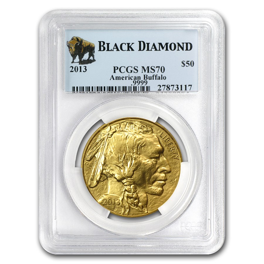 2013 1 oz Gold Buffalo MS-70 PCGS (Black Diamond)