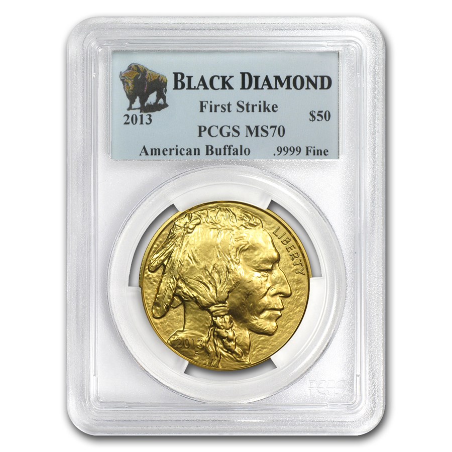 2013 1 oz Gold Buffalo MS-70 PCGS (FS, Black Diamond)