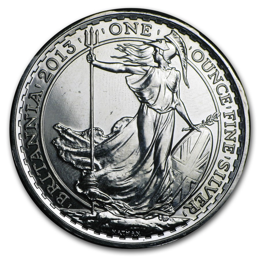 2013 1 oz Lunar Silver Britannia Year of the Snake (Spotted)