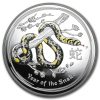 2013 Australia 1 kilo Silver Year of the Snake BU (Colorized)