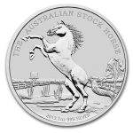 2013 Australia 1 oz Silver Stock Horse BU