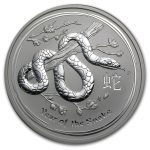 2013 Australia 5 oz Silver Year of the Snake BU