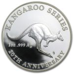 2013 Australia Silver $1 20th Anniv Kangaroo (Spotty)