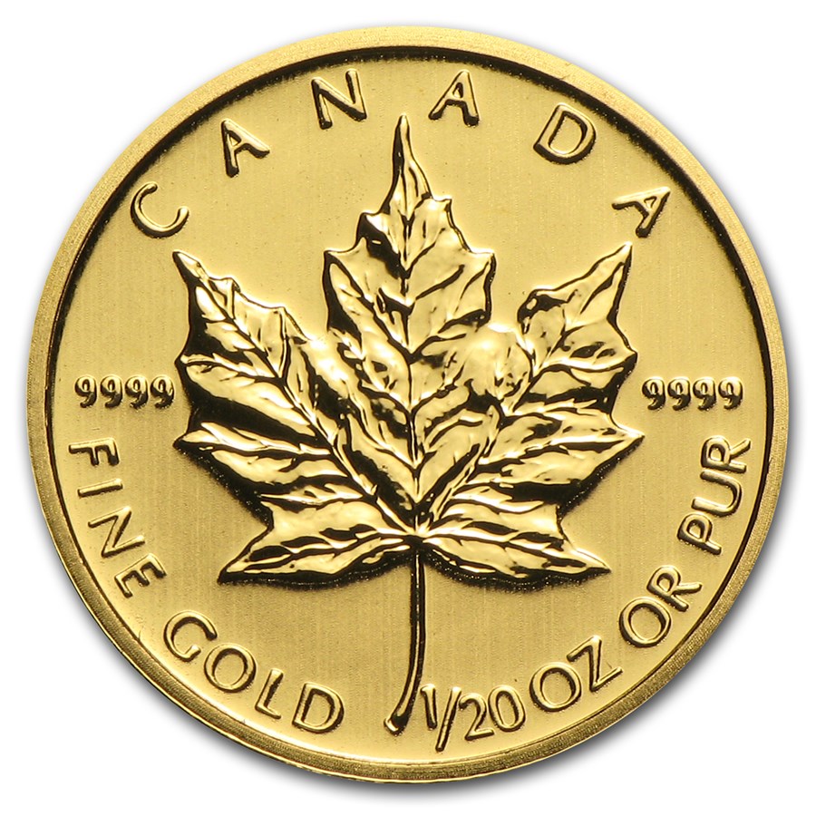2013 Canada 1/20 oz Gold Maple Leaf BU