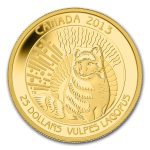 2013 Canada 1/4 oz Proof Gold $25 Arctic Fox