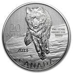2013 Canada 1/4 oz Silver $20 Wolf (Capsule Only)