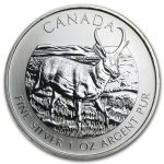 2013 Canada 1 oz Silver Wildlife Antelope (Abrasions, Spots)