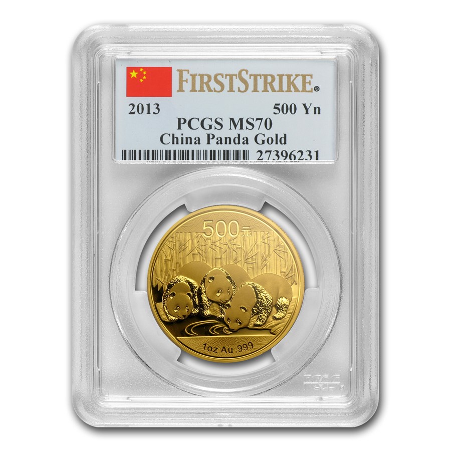 2013 China 1 oz Gold Panda MS-70 PCGS (FS)
