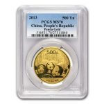 2013 China 1 oz Gold Panda MS-70 PCGS