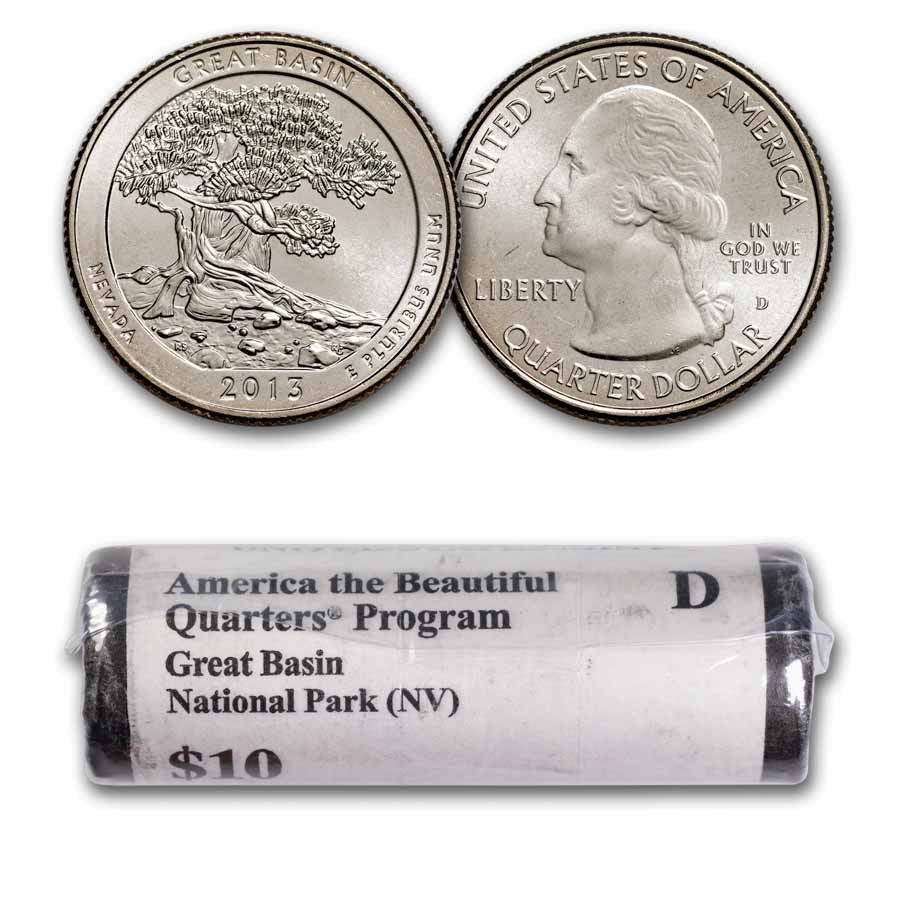 2013-D ATB Quarter Great Basin National Park 40-Coin Roll BU