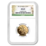 2013-I India Gold Sovereign MS-69 NGC