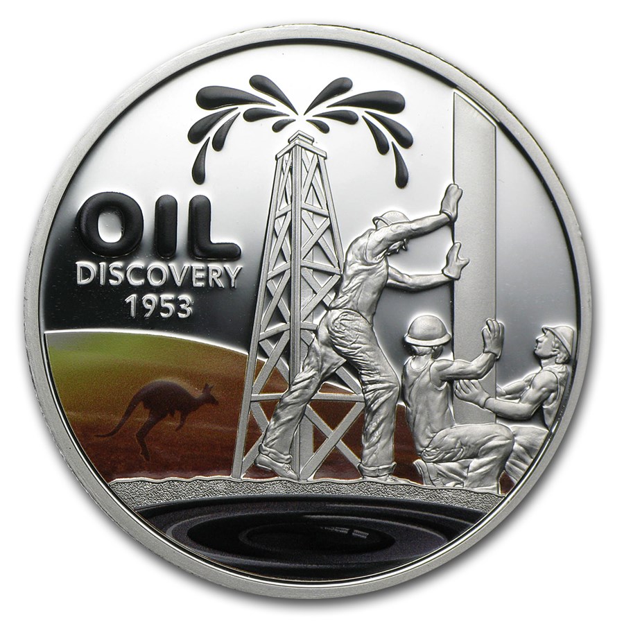 2013 Niue 1 oz Silver $1 60th Anniversary of Oil Discovery Proof